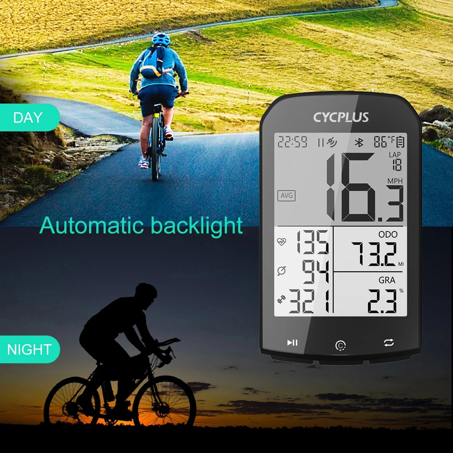 CYCPLUS M1 Bicycle Computer GPS Wireless Odometer Mountain Bike Road Cyclocomputer Speedometer For magene c406 Cycling