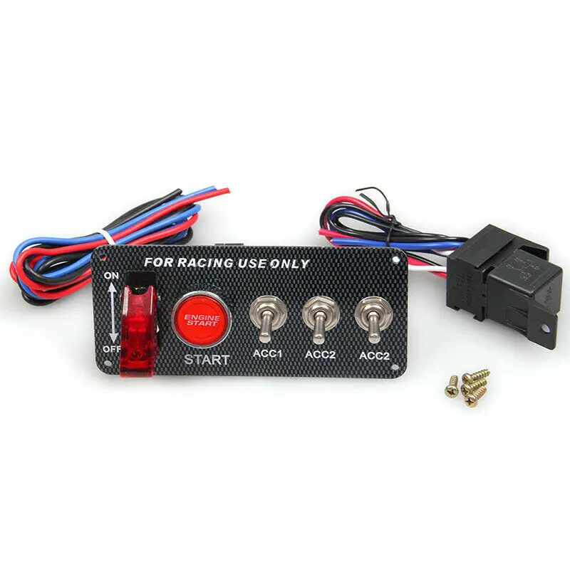 Панель переключателя зажигания 12 В для гоночного автомобиля светодиодный