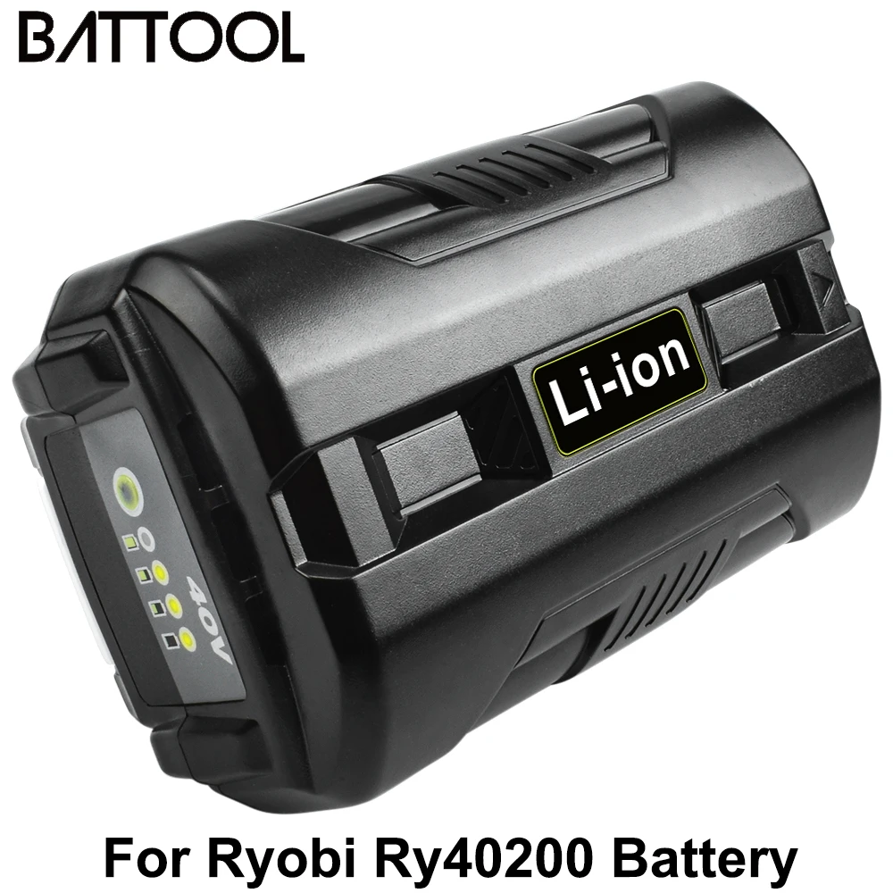Battool Replace 6000mAh 40V Rechargeable Li-ion Battery OP40401 OP4050A For Ryobi RY40502 RY40200 RY40400 Replacement Battery