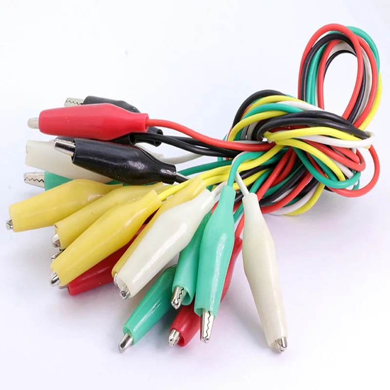 Зажимы типа крокодил 35 мм 10 шт. миниатюрные зажимы для перемычки длина кабеля 50 см