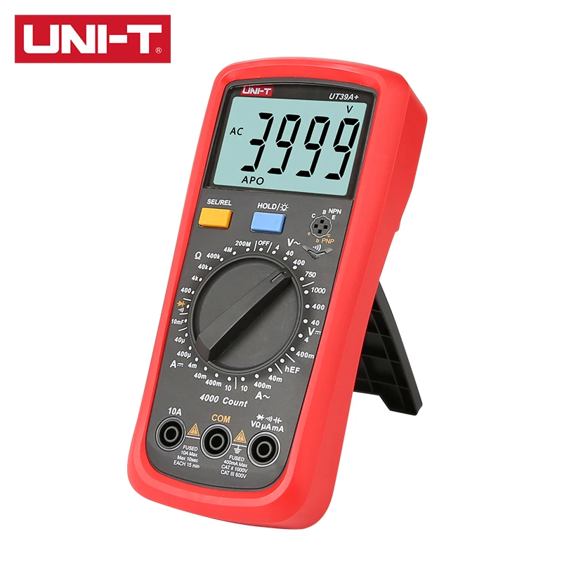 UNI T Цифровой мультиметр UT39A + UT39C AC/DC измерение напряжения тока сопротивления