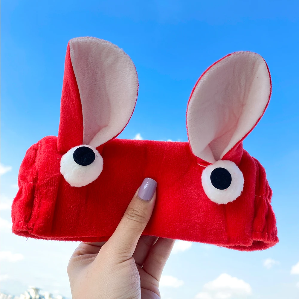 Забавная повязка на голову с морковными кроличьими ушками для лица улитки ободки