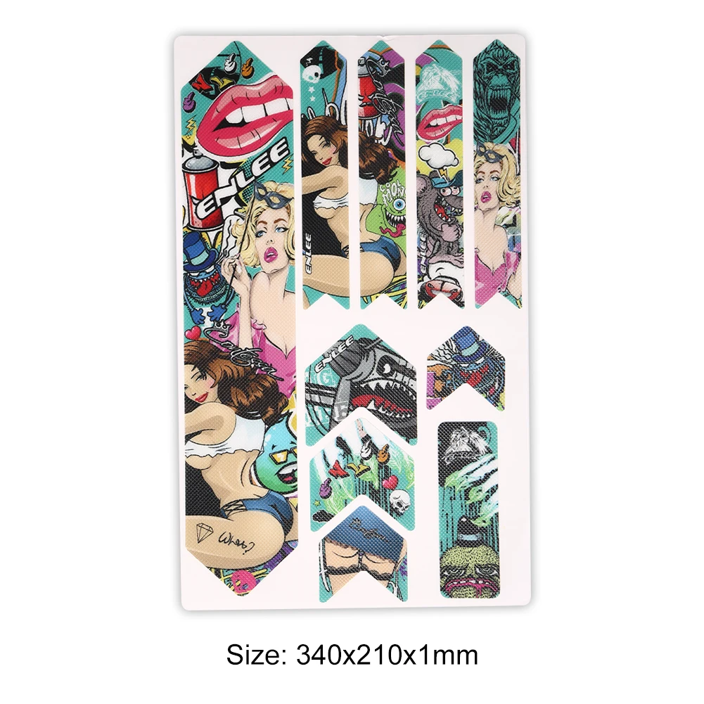 

MTB Mountain Bike Sticker Waterproof Removable Scratch-Resistant Frame Protection Guard Cover Decal