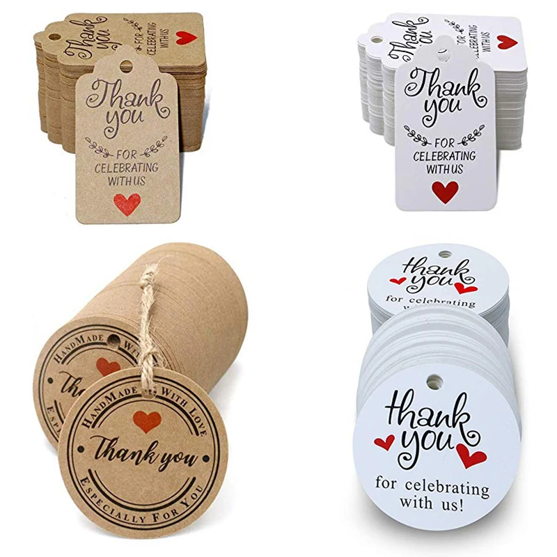 100 шт. Благодарим Вас за празднование с ярлыком на день рождения благодарим вас то