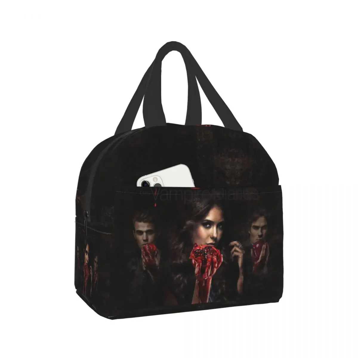 

The Vampire Diaries Cooler Bags Waterproof Portable Zipper Thermal Oxford Lunch Bags For Women sample Lunch Box Tote Food Bags