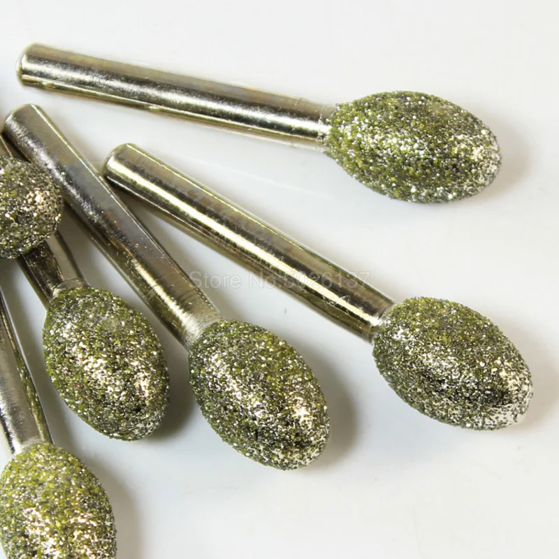 1 шт. 46 Грит грубый песок овальная алмазная шлифовальная головка сверла нефрит