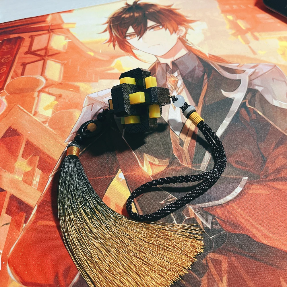 Genshin Impact Zhongli Rock Vientiane ключ цепочка украшения Sky подвеска звезда моракс король