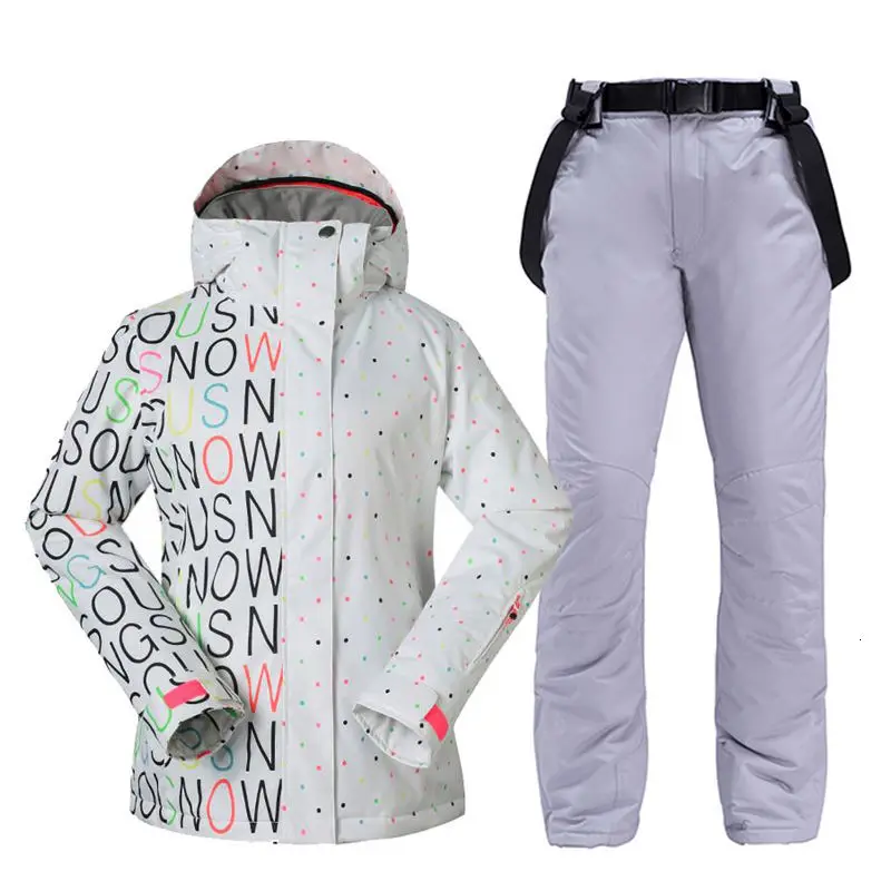 Белый женский зимний костюм спортивная одежда для улицы зимняя сноуборда