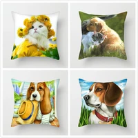 fuwatacchi dog cat animal pillow case cute squirrel cushion cover eagle pillows covers for home sofa chair decorative cushions