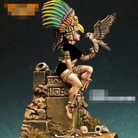 28mm resin model figure gk female priest with bird fantasy theme unassembled and unpainted kit