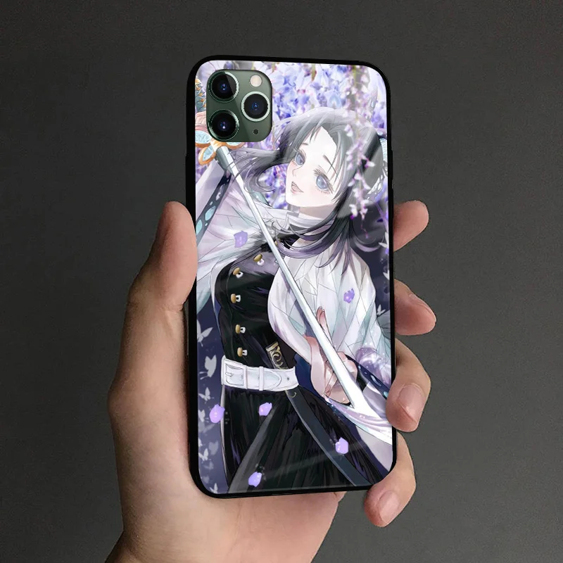 Shinobu Kocho Kimetsu no Yaiba мягкий силиконовый стеклянный чехол для телефона чехол для Apple iPhone 6 6s 7 8 Plus X XR XS 11 Pro MAX - Цвет: AE 2801