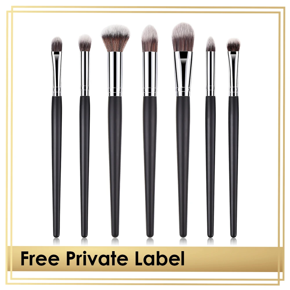

Eyeshadow Brushes Set 7Pc Custom Logo Eyes Pencils Soft Cosmetic Blending Eyeliner Premiuim Essential Natural Makeup Tool Kit