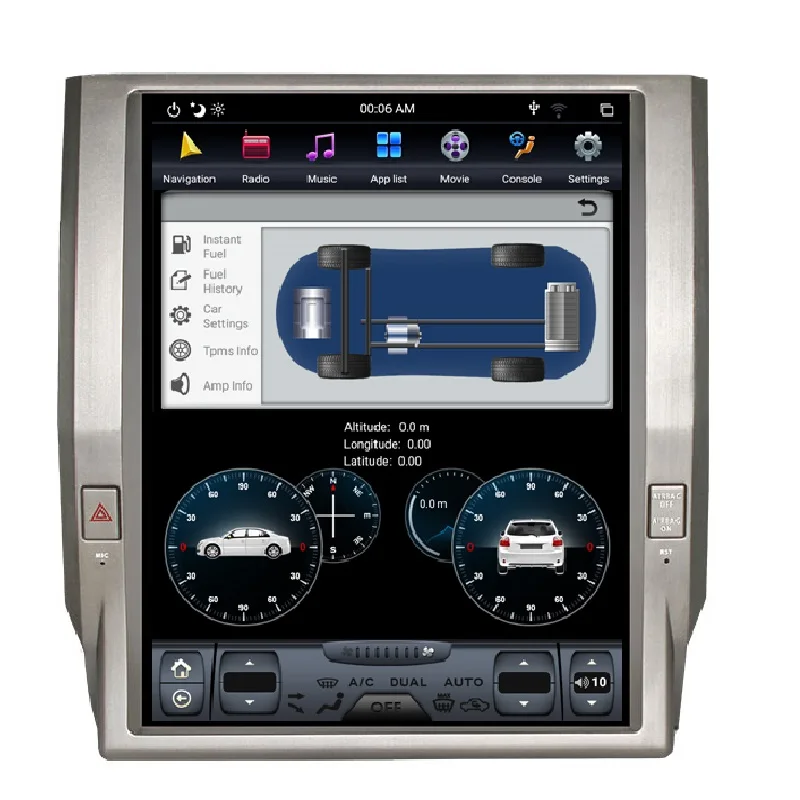 12,1 дюймов Tesla стиль Android 8,1 автомобильный gps-навигация, dvd-плеер для Toyota Tundra ips экран 1080P головное устройство