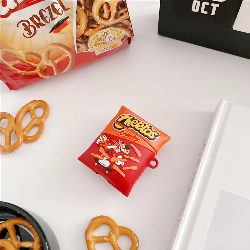 3D sweetmeat juice Potato Chips silicone Case For Apple Airpods pro cover Air pods 2 1 Wireless charging Cartoon soft Cover | Электроника