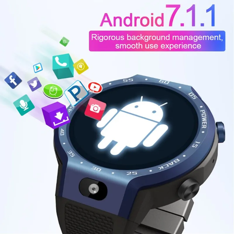 

Умные часы с двойной системой Android 7,1, 1,39 дюйма, 5 МП, HD-камера, 4G, Интернет, Wi-Fi, смартфон, спортивные Смарт-часы с пульсометром, GPS, MP4, MP3