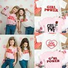 Детские футболки для девочек, летние женские футболки с коротким рукавом, модная футболка для девочек, повседневные топы для малышей, одежда женская