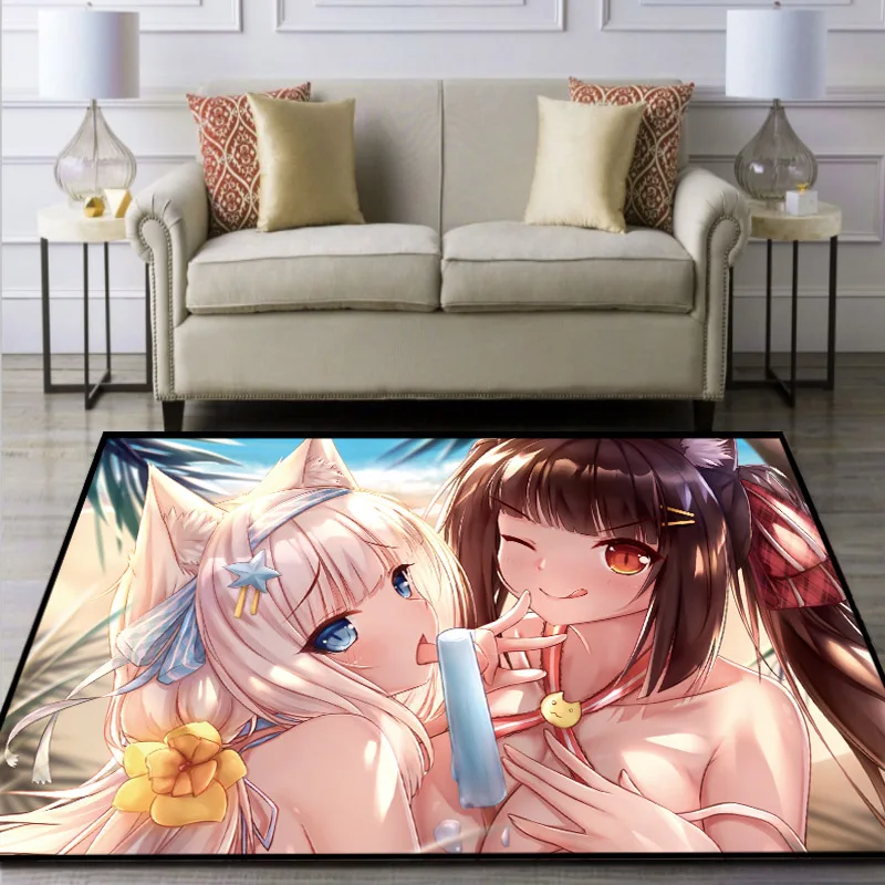Nekopara Chocola Doormat Rug Carpet Floor Bedroom Living Room Outdoor Party Non-slip Mat Cartoon Gift Anime | Дом и сад