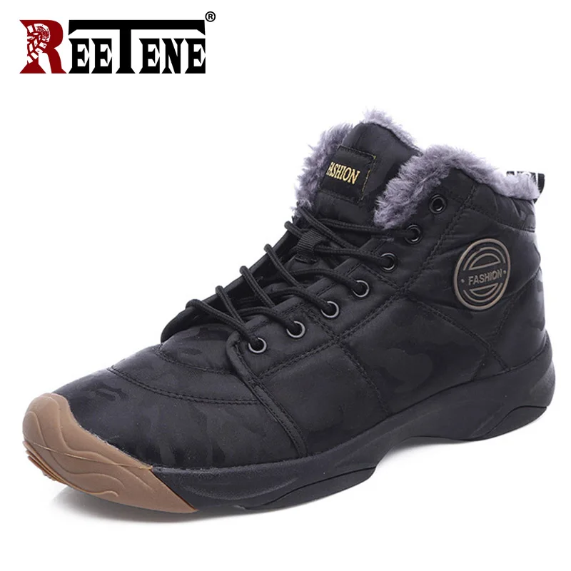 Зимняя Теплая обувь мужские модные зимние плюшевые теплые ботинки повседневные