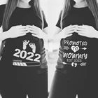 Футболка для беременных с принтом Baby Loading 2022, футболка с коротким рукавом для беременных, новинка объявление беременности, футболки для мам, одежда