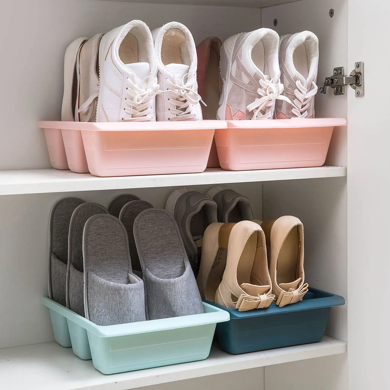 

Shoebox Stereoscopic Shoes Box Plastic Shoes Storage Box Multi-layer Space Saving Storage Shoes Rack Simple Shoe Box