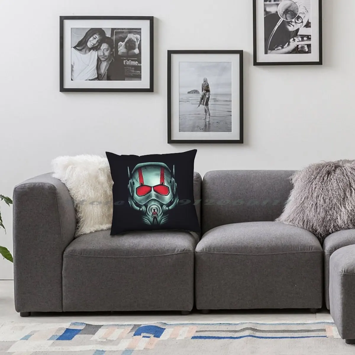 Наволочка Ant-Hero с изображением Человека-муравья, героя, супергероя, в шлеме и костюме из научной фантастики, креативный и актуальный тренд.