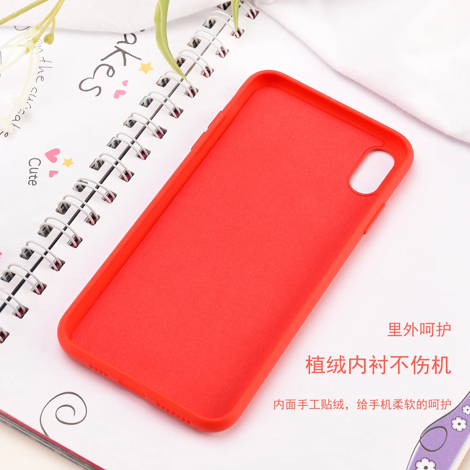 

Thicken Anti-dirty Liquid Silicone Phone Soft Case Solid Color Fashion Phone Case for iPhone 6 6s 6P 6sP 7 7P 8 8P X XS XR XSMAX