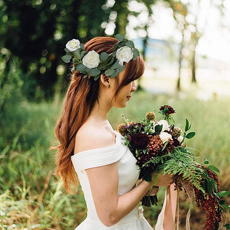 Эвкалипт гирлянда эвкалипт искусственные виноградные цветы Шелковый зеленая