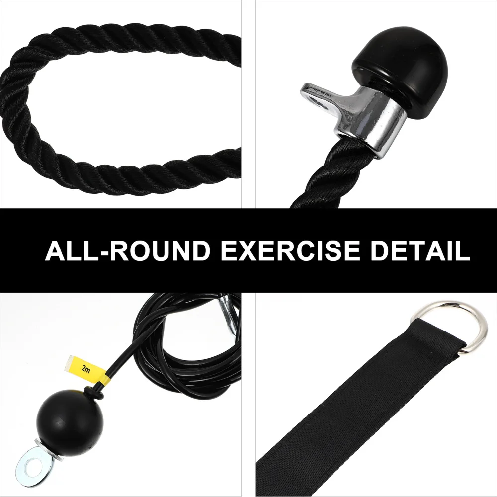 

1 Set Tricep Rope Down Cable Machine Attachment Tricep Pulley System