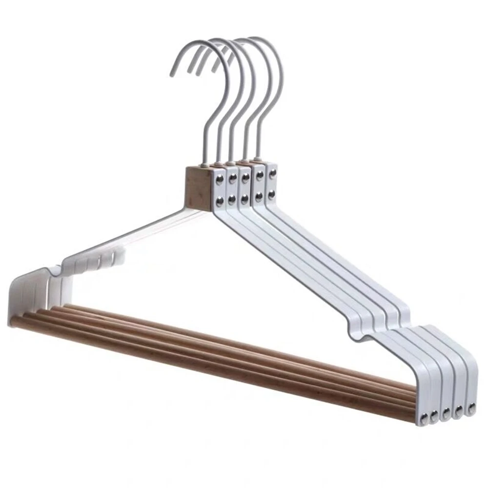 

5pcs/lot Wood Hangers For Clohtes Adult Wooden Hanger Hotel Clothes Store Hanger Gold Hooks