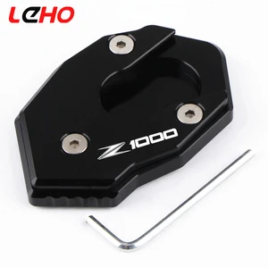 CNC Aluminum alloy Modified Foot Side Stand Pad Plate Kickstand Enlarger Support Extension For KAWASAKI Z1000 2010-2020 2021