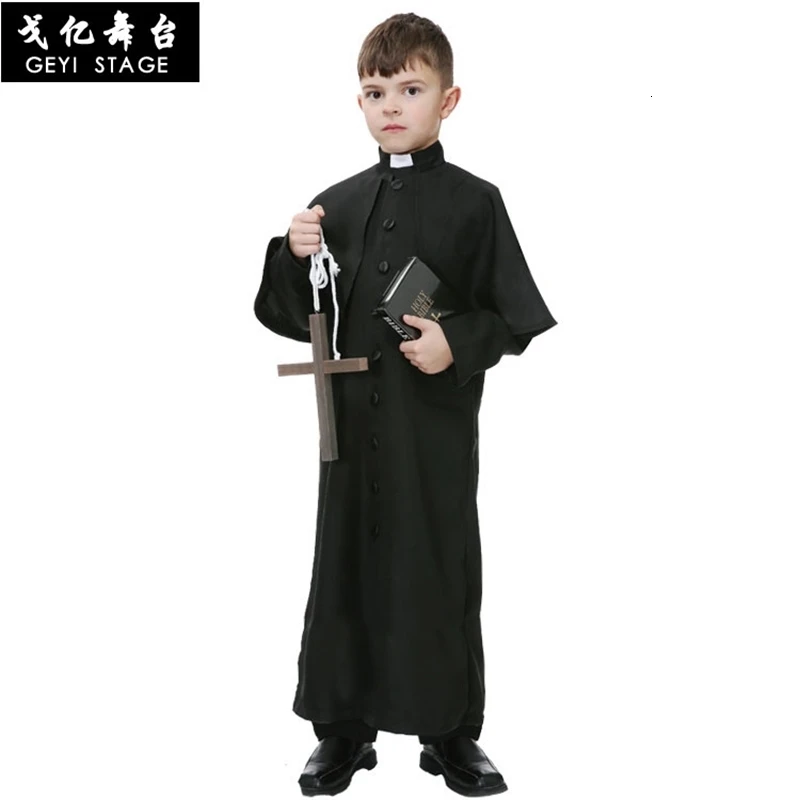 Hot Halloween costumes cosplay stage performances luxury children's clothes Father prophet monks costume