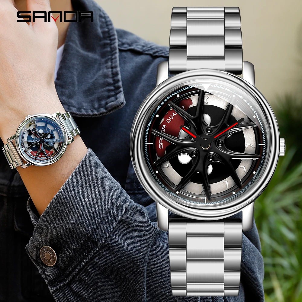 Часы с колесным ободом мужские часы пользовательским дизайном супер обод