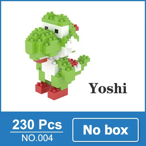 Yoshi no box LOZ Mario Bros игрушечная фигурка модель Луиджи, Марио, Йоши строительные блоки японская игра аниматор игрушка для детей 9+ Подарочные игрушки - Цвет: Yoshi no box