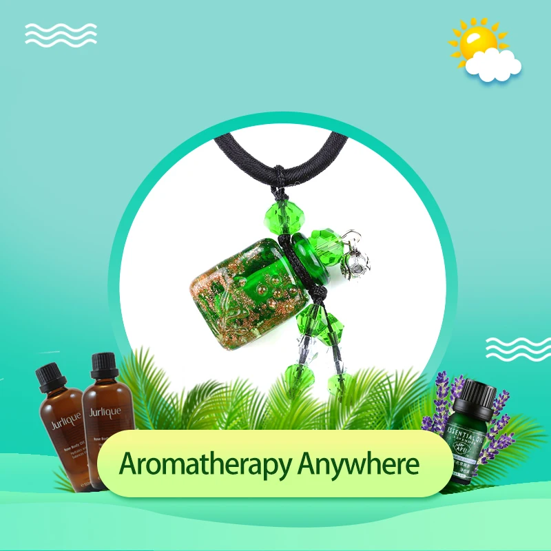 Ожерелье "Лунное сияние" с эфирным маслом для ароматизатора ароматерапии, духи в украшении из стеклянной бутылки на пепельницах "Любовь".