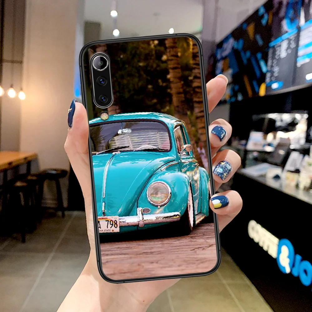 

Retro Beetle Car Phone Case For Xiaomi Mi Note 10 A3 9 MAX 3 A2 8 9 Lite Pro Ultra black Etui Silicone Waterproof Painting