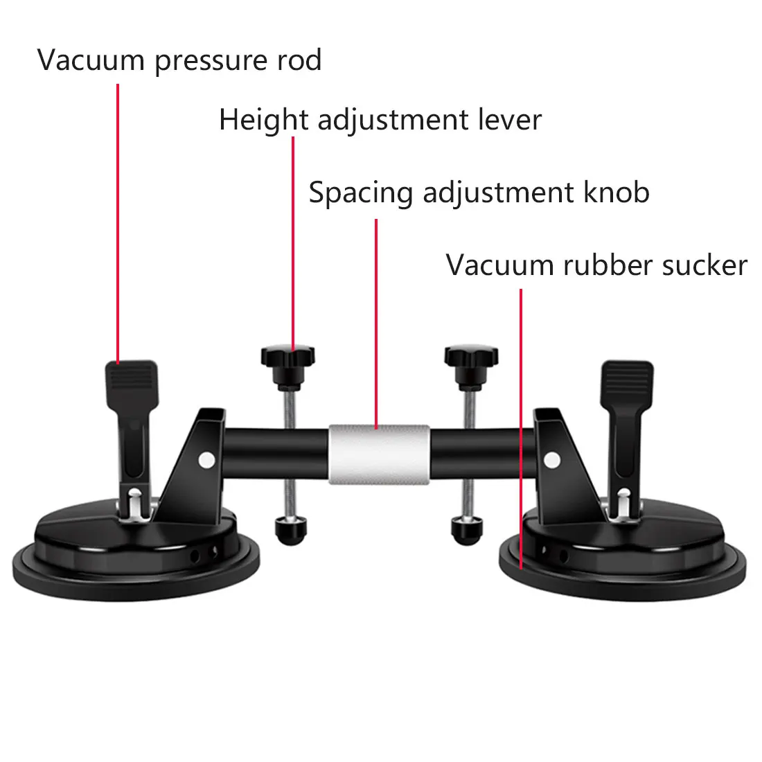 

Adjustable Suction Cup Stone Seam Setter for Pulling and Aligning Tiles Flat Surfaces Stone Seam Setter Building Tool 12/145cm