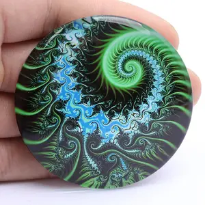 Onwear стеклянный кабошон с фрактальным узором 8 мм 12 мм 20 мм 25 мм 30 мм 35 мм 58 мм сделай сам, ювелирные изделия ручной работы