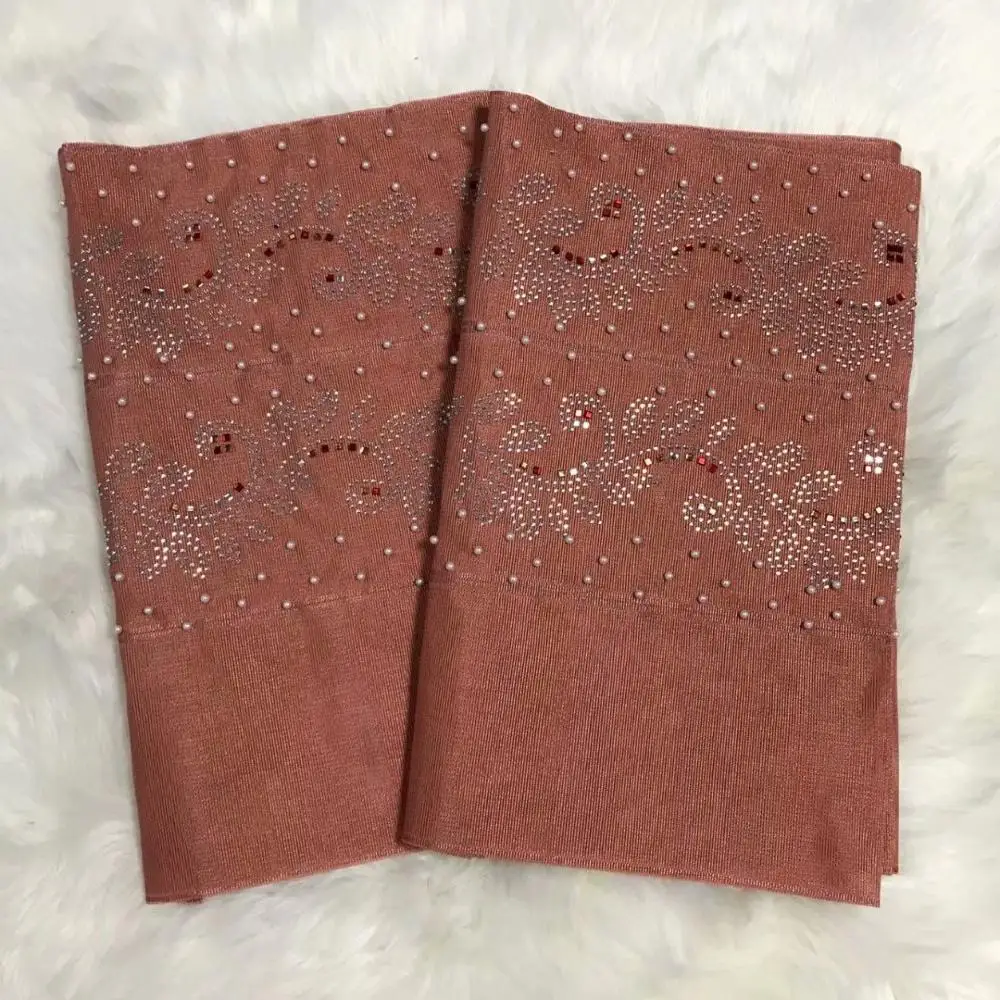 Нигерийский геле головной убор африканская ткань бисером кружева высокого