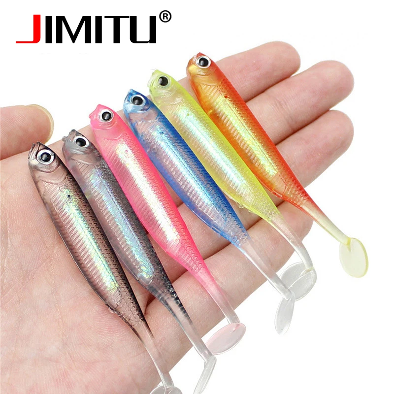 5 шт. силиконовые рыболовные приманки 7 см 2 г|Наживки для рыбной ловли| |