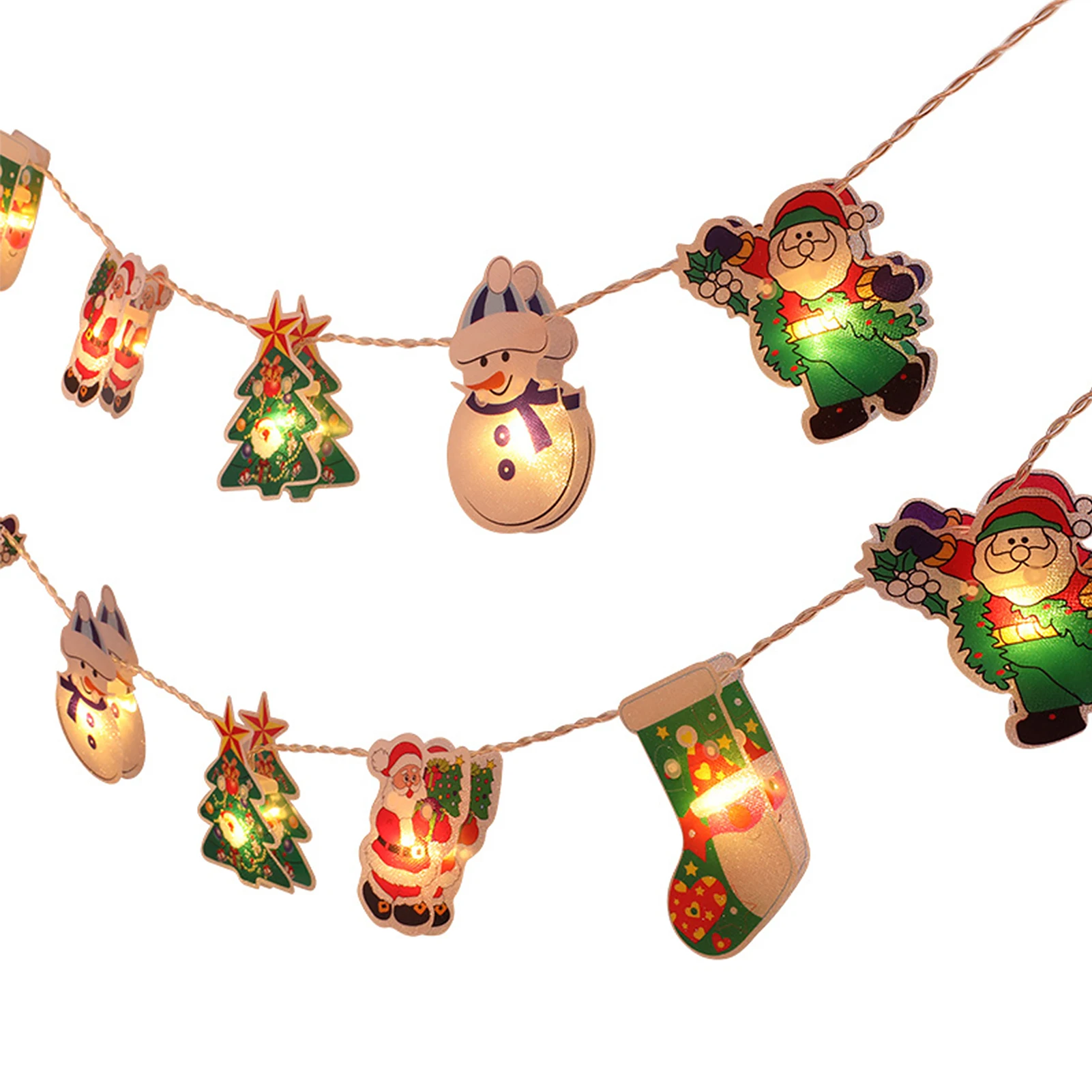 

Рождественский Декор, праздничная гирлянда для вечеринки, домашняя многоразовая гирлянда «сделай сам» на батарейках, яркая светодиодная г...