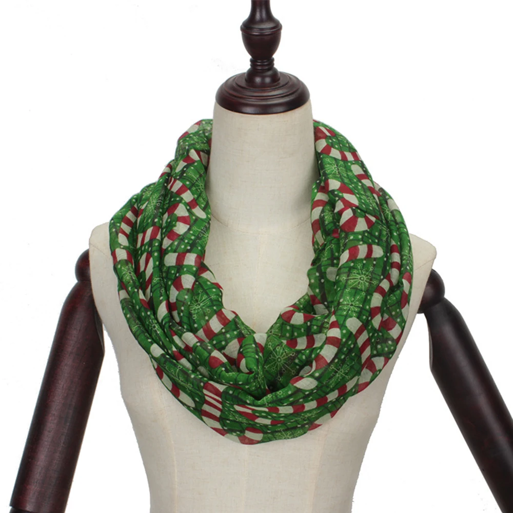 Новинка 2019 Хит Модный женский Рождественский шарф с принтом снеговика оленями