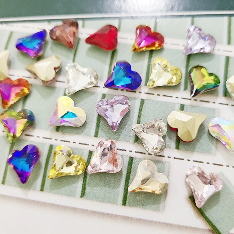 20 шт 8 мм алмазные Стразы для маникюра блестящее стекло клей на спине стразы