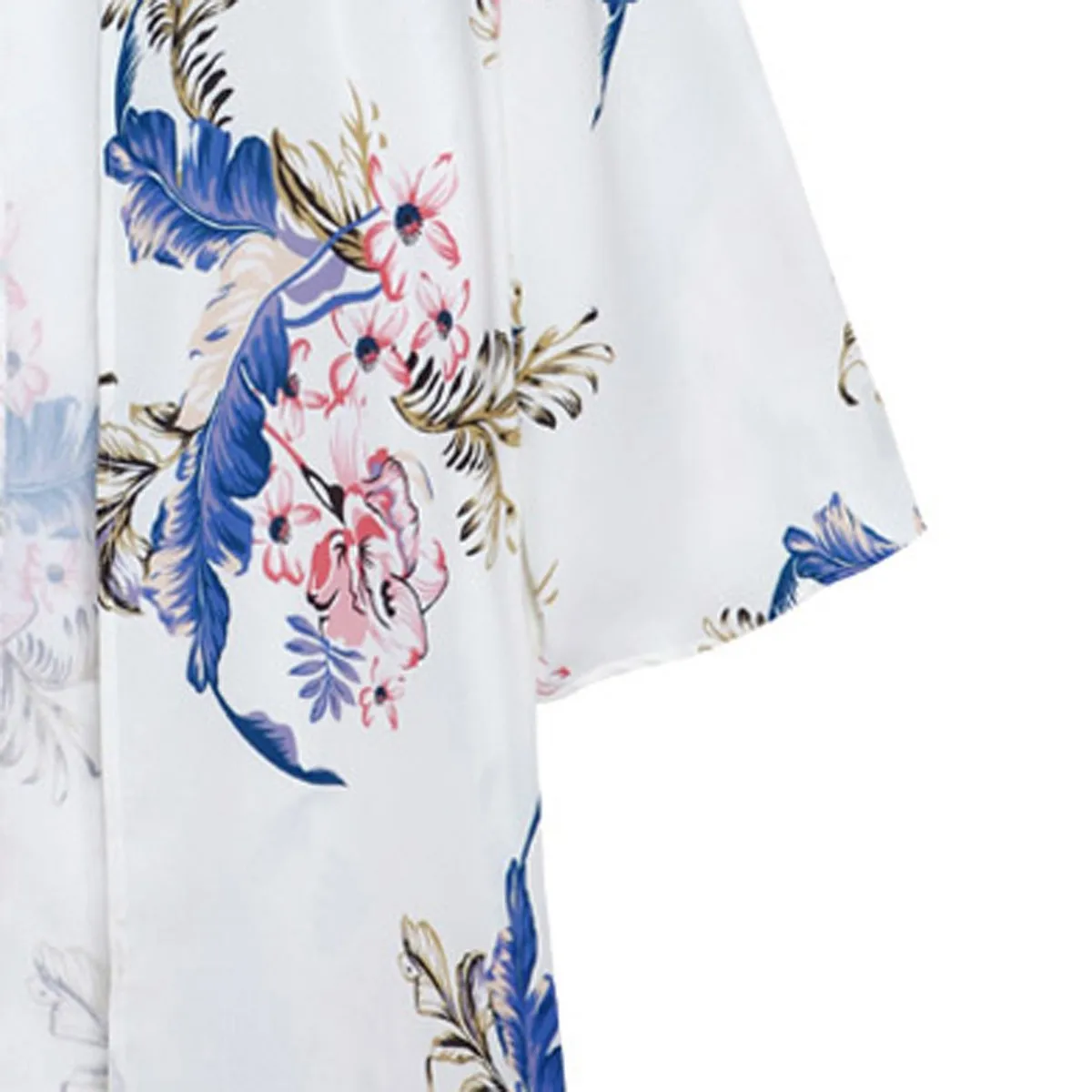 Женский плащ с цветочным принтом осенне зимний Повседневный Свободный кардиган