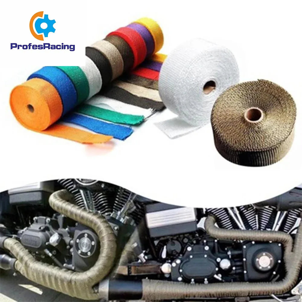 

1.5mm*50mm*5M 10M 15M Heat Exhaust 10M Pipe Heat Shield Thermo Turbo Wrap Tape For Intake Intercooler Reflective Insulation