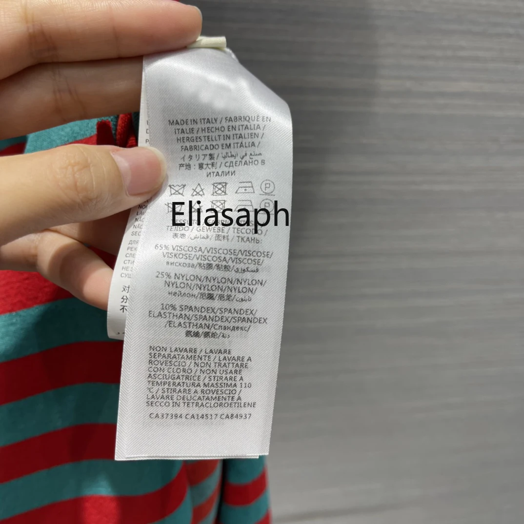 

High Street Striped Dresses for Women Summer Casual Style Embroidery Cat Slim Dresses Lady Runway Design High Split Wrap Dresses