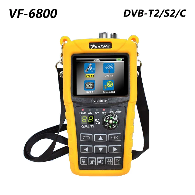 VF-6800 DVB-T2 DVB-S2 спутниковый искатель MPEG4 с ЖК-дисплеем 2 4 дюйма цифровой HD для