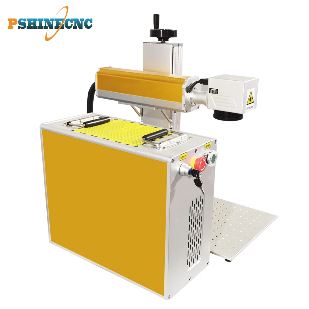 2020 Trends Raycus Laser 10w enclosed fiber laser cnc metal Pshinecnc |