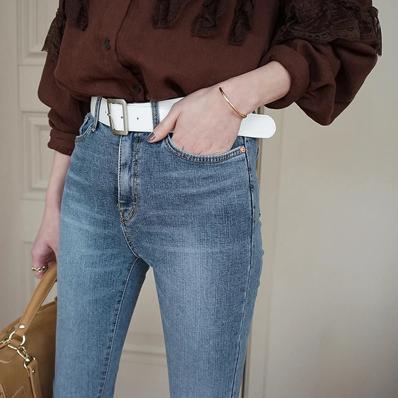 Женские винтажные джинсы-карандаш с высокой талией | Женская одежда