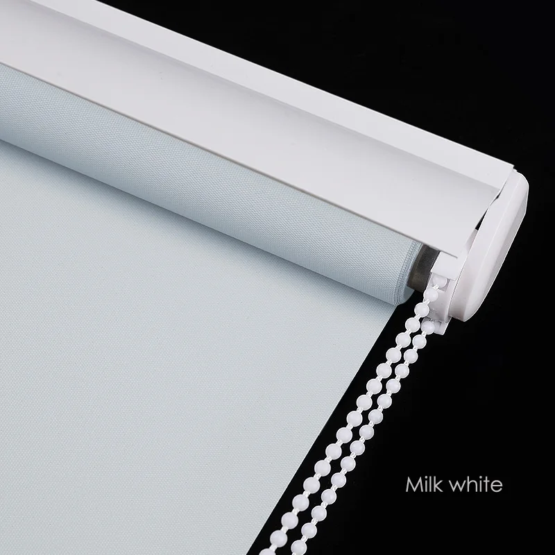 Dustcover-Milk white Горячая Распродажа водонепроницаемые маслостойкие тканевые рулонные шторы легкая очистка затемняющие шторы для украшения окон для гостиницы кухни ванной комнаты - Цвет: Dustcover-Milk white