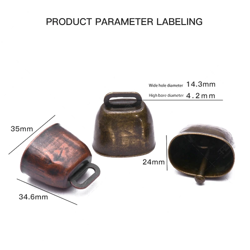 

Durable Cow Horse Sheep Grazing Copper Bells Cattle Farm Pet Animal Copper Loud Crisp Ring